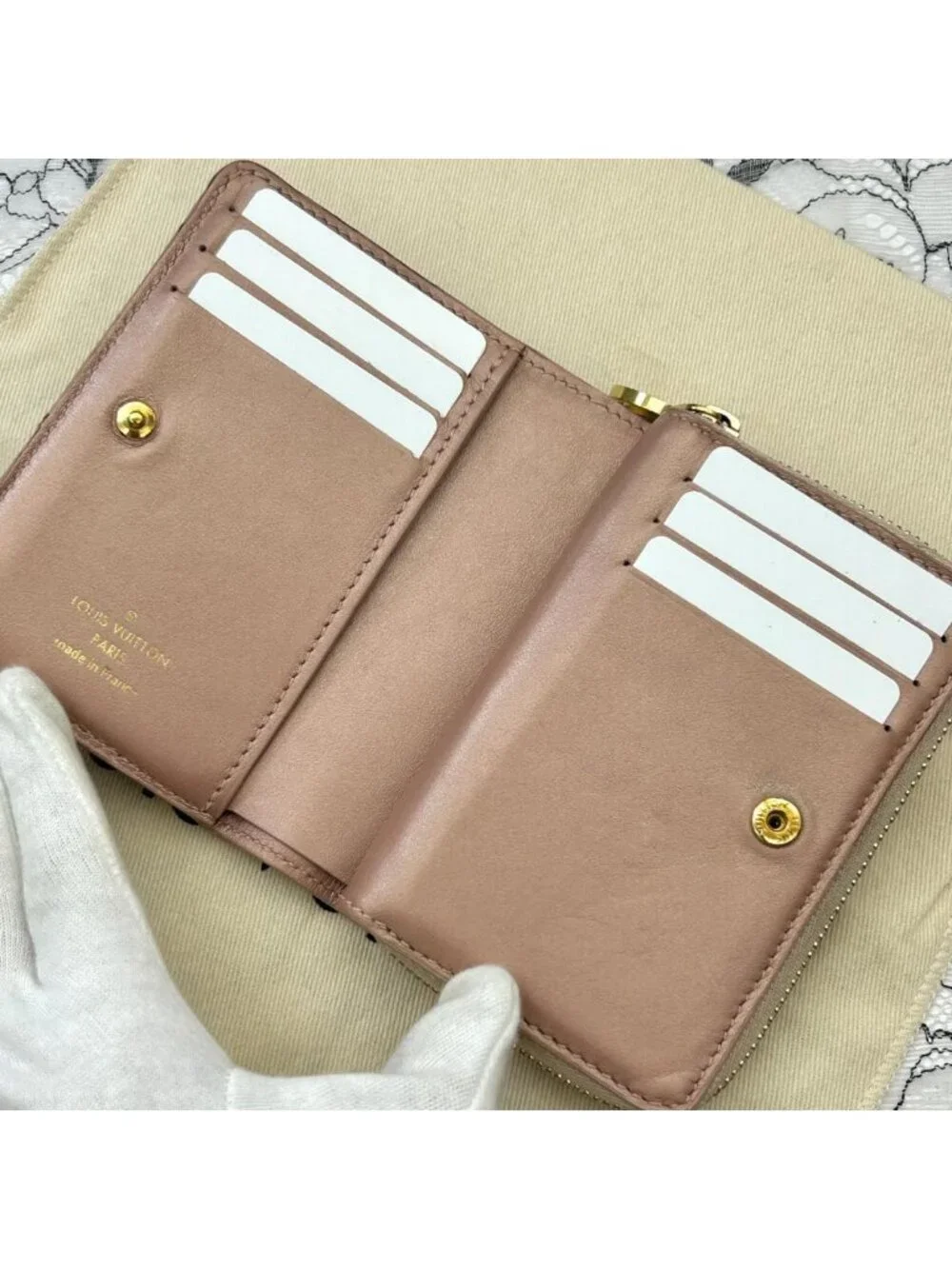 Louis Vuitton Monogram Embossed Portefeuille Lou Fold Wallet